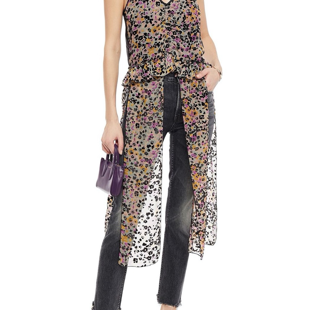 SOLD See by Chloe Paneled Devoré Silk Camisole - Picture 3 of 16